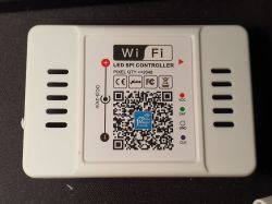 ZENGEE LED Controller with WiFi and SPI Support Photo of the ZENGEE smart LED controller with a Wi Fi LED SPI CONTROLLER label.