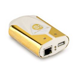 Złoto-biały adapter Setool3 Box z portami USB i Ethernet
