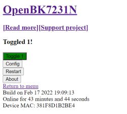 [BK7231T] Mój serwer HTTP, konfigurator, wsparcie MQTT z Home Assistant