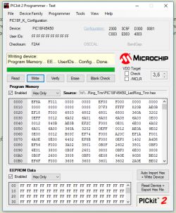 PIC18F45K50 as WS2812 LED strip driver (theory+library)