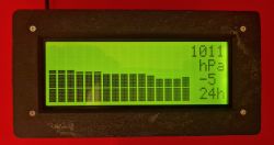 Homemade Barometer with LCD Display LCD display with pressure graph and data