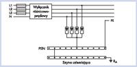 Schemat podłączenia wyłącznika różnicowo prądowego.