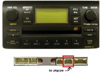 Złącze radia toyota - rozpiska pinów