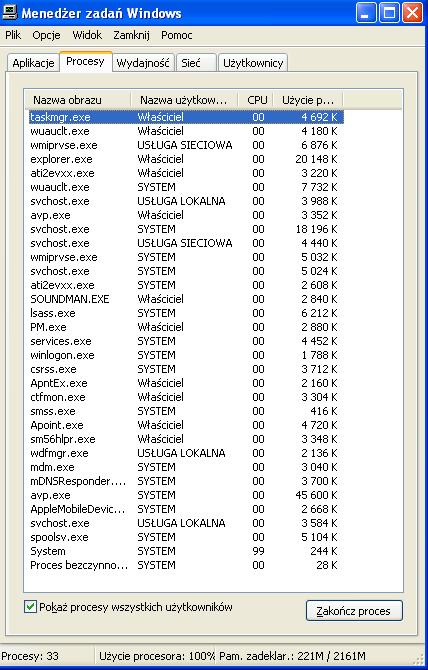 Analiza loga z HijackThis - obciążenie procesora 100% bez widocznej przyczyny