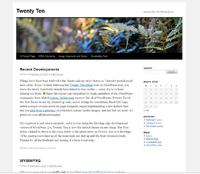 Wordpress 3.0 z domyślnym motywem Twenty Ten w maju 2010