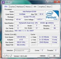 podkręcanie procesora Pentium(R) Dual-Core E5300 2.60GHz