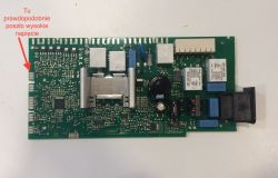 Zmywarka Siemens SN66M092EU - Uszkodzenie modułu przez zwarcie