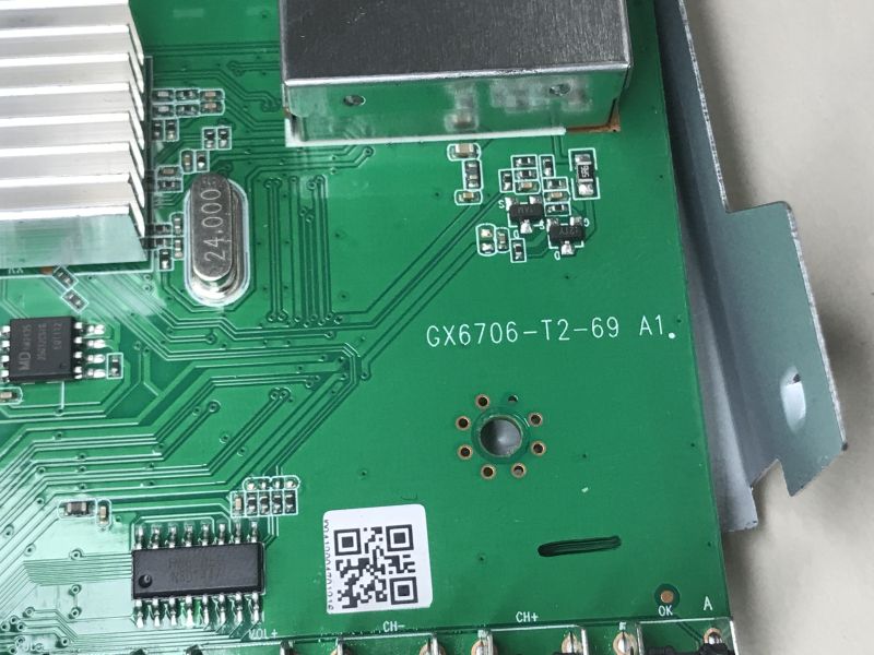 Interior and flash analysis of the DVBT-T2/HEVC decoder DVBT005-SH Shark