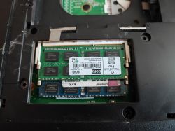 RAM Modules in ASUS N73SV Laptop Two RAM modules installed in an ASUS N73SV laptop.
