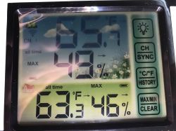 Stacja pogodowa (temperatura+wilgotność) RF z trzema czujnikami - EN8822-D