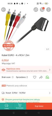 Nagrywanie filmu z TV na kasetę VHS: Podłączanie, kabel antenowy, przewód cinch, magnetowid