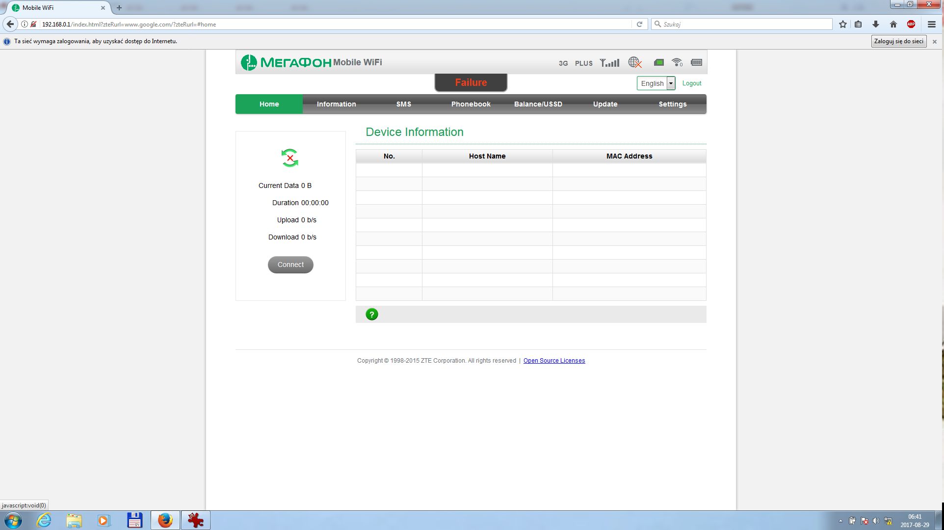 Modem Megafon Mr150 2 Nie Laczy Sie Z Siecia Elektroda Pl