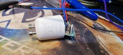 Modification of Spectrum LED Bulb Spectrum LED bulb with a soldered board and wires.