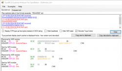 Screenshot of TuyaMCU Explorer showing decoded packets incoming and outgoing from the WiFi module.