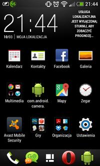 HTC Desire 300 - ikony systemowe zmieniają się na zielonego androida