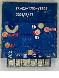 UART wiring diagram with labeled connection points