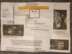 Zdjęcie instrukcji montażu modułu składania lusterek do Toyota Avensis T25.