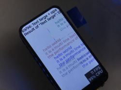 Moduł ESP32-C6-LCD-1.47 z testem renderowania tekstu na ekranie