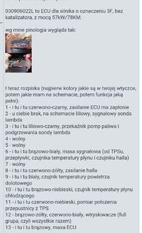 Schemat kostki do komputera KEN 030 906 021 J w VW Polo 1.3 pełen wtrysk