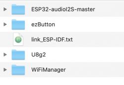 List of directories in the Libraries folder for Arduino.