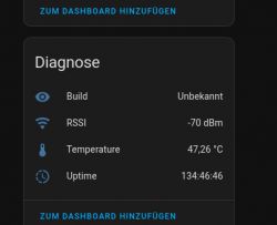 Diagnostic screen showing Build as unknown in the application.
