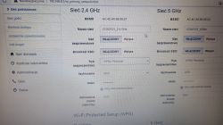 Panel ustawień routera pokazujący konfigurację sieci 2.4 GHz i 5 GHz