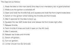 Instrukcja zdejmowania ogranicznika prędkości z motocykla.