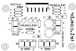 Schemat, wykaz elementów i PCB dla TDA7265 - poszukiwane materiały