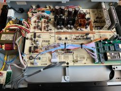 Modified Sony DAR1000ES Tuner Interior of a modified Sony DAR1000ES SAT tuner with additional modules.