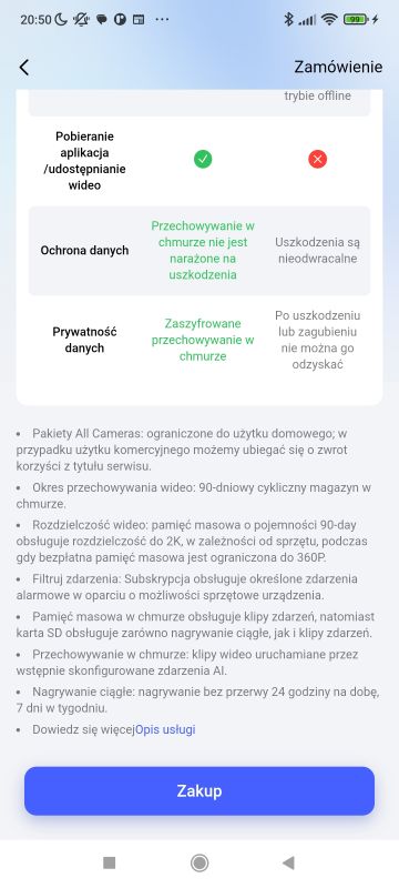 Porównanie przechowywania danych w chmurze i lokalnie z opcją zakupu usługi