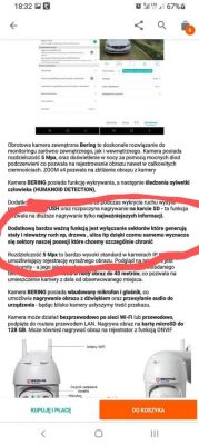 Wyłączenie sektorów ruchu w kamerze zewnętrznej Tuya - ustawienia