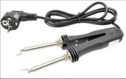 Tweezer soldering iron with power cord.