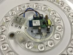 Electronic module mounted on a LED panel