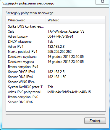 OpenVPN - jest połączenie, brak zasobów, brak internetu