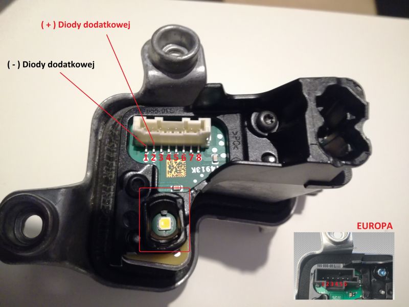BMW F30 LCI: Adaptacja kierunkowskazów LED z USA do wersji EU - różnice w wtyczkach
