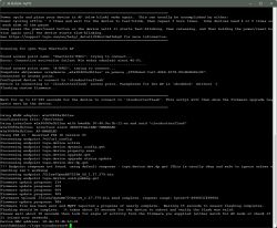 Firmware Update in PuTTY Terminal Terminal with firmware update instructions
