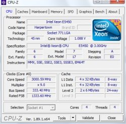 Xeon e5450 bios настройка