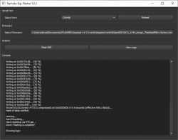 Tasmota-Esp-Flasher Interface with Flashing Data Tasmota-Esp-Flasher interface with ESP32-C2 flashing logs.