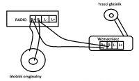 Podłączenie radia 2 kanałowego do 3 głośników