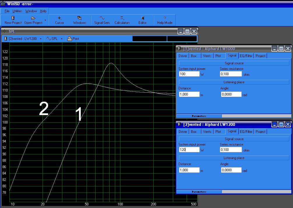 subwoofer + kolumny, projekt