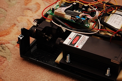 projektor laserowy 500mW 532nm na galvach 20kpps :)
