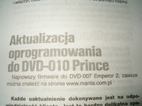 Odtwarzacz DVD-010 Prince firmy Manta,brak sterowania. Odtwarzacz DVD-010 Prince firmy Manta,brak sterowania.