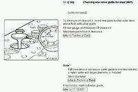 Luzy na prowadnicach zaworów BMW 318tds z '95r. silnik M41.