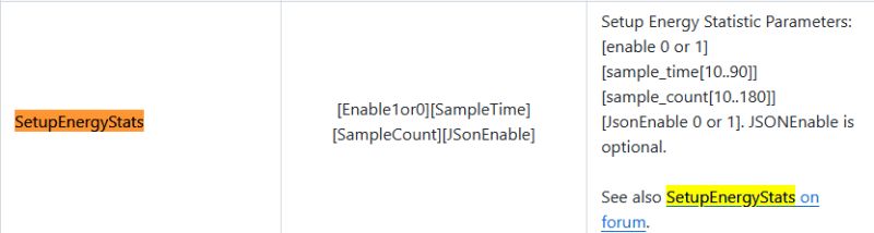 Documentation fragment highlighting SetupEnergyStats