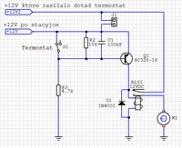 Odwrócenie wysterowania termowłącznika wentylatora chłodnicy Ford Escort
