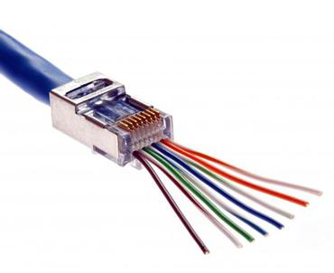 RJ 45 - Wtyk RJ 45 z drutami na przelot - elektroda.pl cat5 rj45 wiring diagram keystone jack 