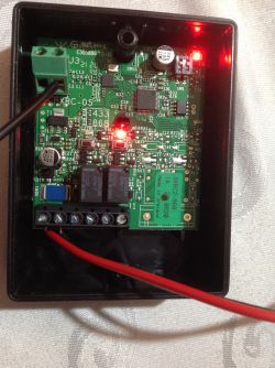 Controlling a 200W street lamp with the Faac slh 868 remote control - connecting the Faac xr2 868 c 