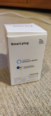Box of Smart Plug Compatible with Amazon Alexa and Google Assistant Smart plug box supporting Amazon Alexa and Google Assistant.