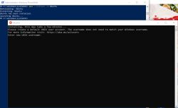 Creating a user during Ubuntu installation in WSL on Windows Computer screen with PowerShell running Ubuntu installation via WSL and Ubuntu window asking to create a UNIX user.
