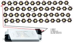 Constructing 112L Aquarium LED Beam: 80cm, 48W, Epistar Diodes, Soft-On Switch, & Power Supply